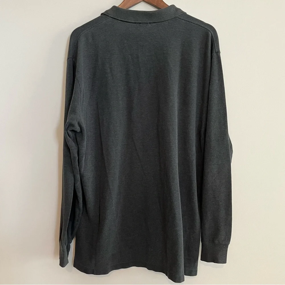 POLO Ralph Lauren Mens Size XL Dark Gray Long Sleeve Pullover Polo Shirt Pony